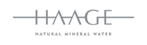 HAAGE NATURAL MINERAL WATER Logo (EUIPO, 03.06.2021)