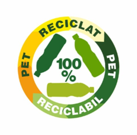 PET RECICLAT RECICLABIL 100% Logo (EUIPO, 01.07.2022)