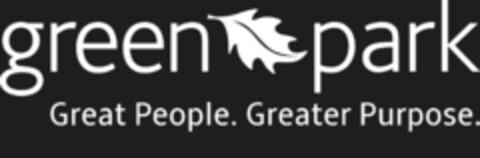 GREEN PARK GREAT PEOPLE. GREATER PURPOSE. Logo (EUIPO, 11.10.2022)