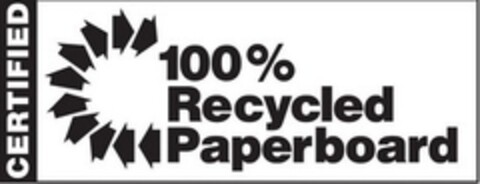 CERTIFIED 100% RECYCLED PAPERBOARD Logo (EUIPO, 11.02.2016)