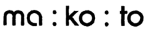 ma : ko : to Logo (EUIPO, 09/15/1999)