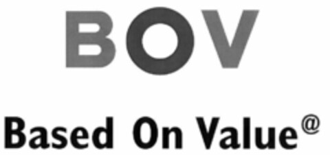 BOV Based On Value@ Logo (EUIPO, 05/24/2000)