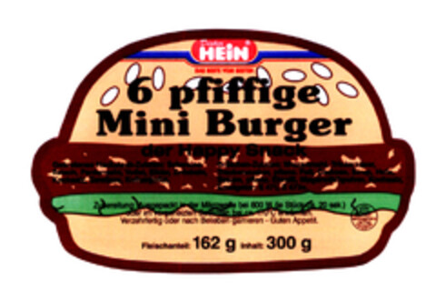 HEIN 6 pfiffige Mini Burger Logo (EUIPO, 05/05/2003)