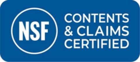 NSF CONTENTS & CLAIMS CERTIFIED Logo (EUIPO, 23.03.2023)