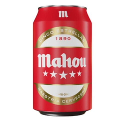 M CINCO ESTRELLAS 1890 Mahou MAESTRÍA CERVECERA Logo (EUIPO, 28.11.2023)