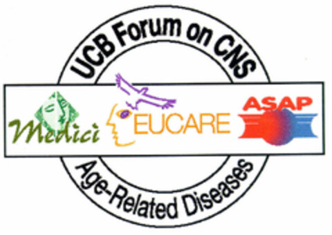 UCB Forum on CNS Medici EUCARE ASAP Age-Related Diseases Logo (EUIPO, 11/16/1998)