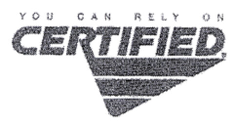 YOU CAN RELY ON CERTIFIED Logo (EUIPO, 29.01.2003)