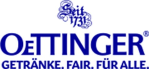 Seit 1731 OETTINGER GETRÄNKE. FAIR. FÜR ALLE. Logo (EUIPO, 02.02.2025)