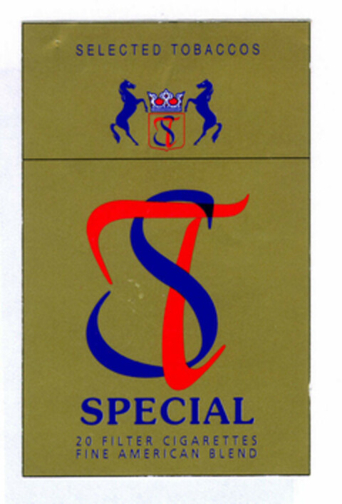 SELECTED TOBACCOS SPECIAL 20 FILTER CIGARETTES FINE AMERICAN BLEND Logo (EUIPO, 07/14/1997)