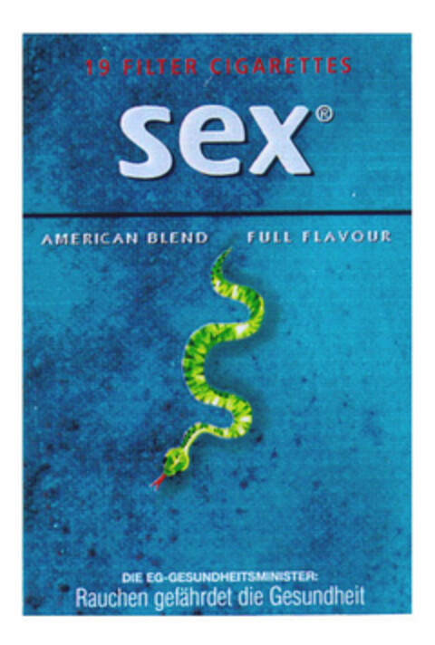 sex 19 FILTER CIGARETTES AMERICAN BLEND FULL FLAVOUR Logo (EUIPO, 07.02.2001)