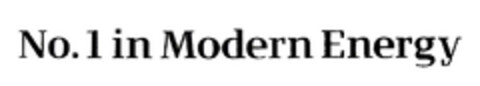 No. 1 in Modern Energy Logo (EUIPO, 09.10.2007)