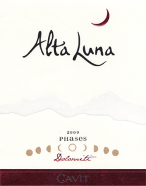 ALTA LUNA 2009 PHASES DOLOMITI Logo (EUIPO, 05/26/2011)
