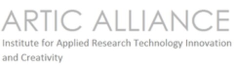 ARTIC ALLIANCE INSTITUTE FOR APPLIED RESEARCH TECHNOLOGY INNOVATION AND CREATIVITY Logo (EUIPO, 06/19/2014)