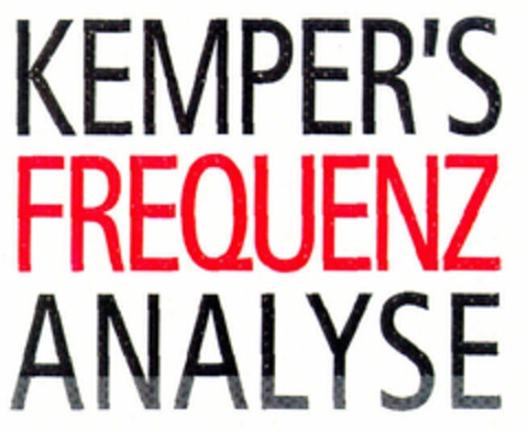 KEMPER'S FREQUENZ ANALYSE Logo (EUIPO, 11/26/1998)