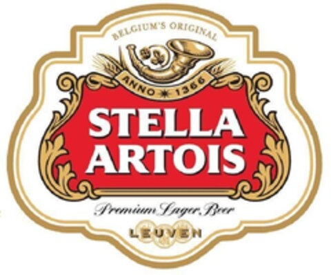 BELGIUM'S ORIGINAL ANNO 1366 STELLA ARTOIS Premium Lager Beer LEUVEN Logo (EUIPO, 02.11.2009)