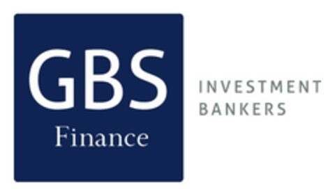 GBS FINANCE INVESTMENT BANKERS Logo (EUIPO, 30.07.2018)