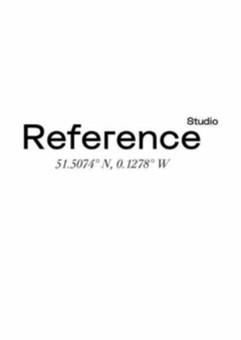 REFERENCE Studio 51.5074o N, 0.1278o W Logo (EUIPO, 24.11.2020)