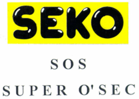 SEKO SOS SUPER O' SEC Logo (EUIPO, 25.11.1998)