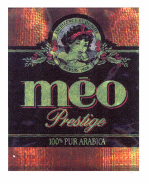 méo prestige 100% PUR ARABICA EXCELLENCE ET QUALITE depuis 1928 Logo (EUIPO, 16.10.2000)