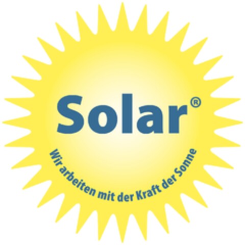 Solar Wir arbeiten mit der Kraft der Sonne Logo (EUIPO, 03/12/2012)