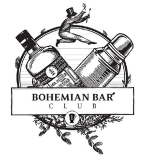 BOHEMIAN BAR C L U B Logo (EUIPO, 12.04.2013)