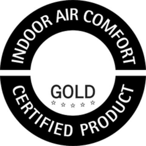 INDOOR AIR COMFORT GOLD CERTIFIED PRODUCT Logo (EUIPO, 04.09.2018)