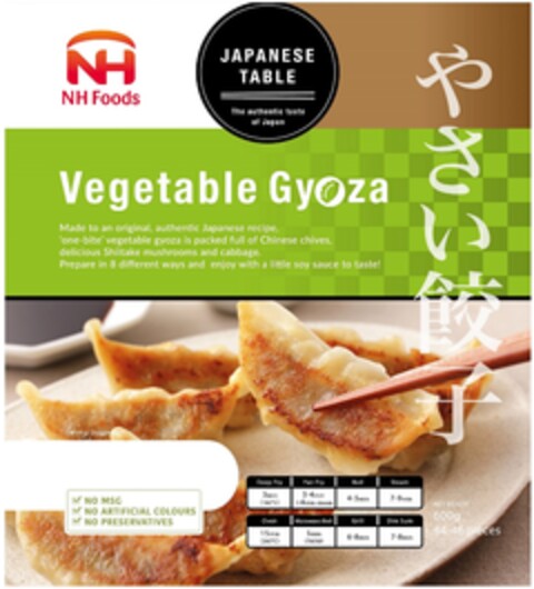 NH FOODS VEGETABLE GYOZA Logo (EUIPO, 27.12.2018)