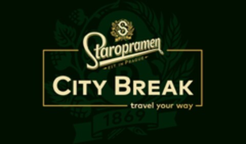 1869 Staropramen EST. IN PRAGUE CITY BREAK travel your way Logo (EUIPO, 24.01.2019)