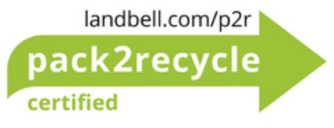 pack2recycle landbell.com/p2r certified Logo (EUIPO, 09/17/2021)