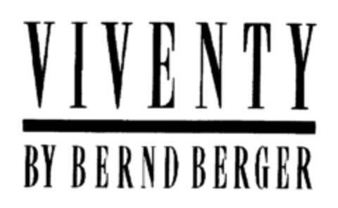 VIVENTY BY BERND BERGER Logo (EUIPO, 01.04.1996)