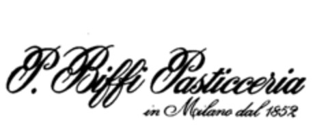 P. Biffi Pasticceria in Milano dal 1852 Logo (EUIPO, 01.04.1996)