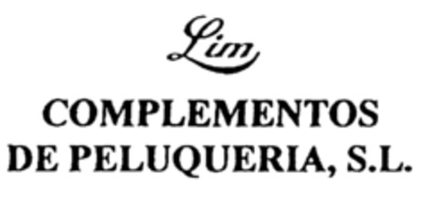 Lim COMPLEMENTOS DE PELUQUERIA, S.L. Logo (EUIPO, 24.01.2001)