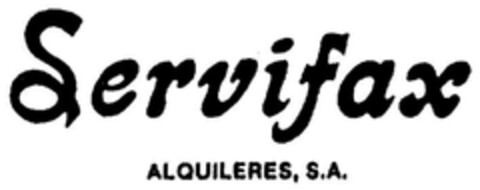 SERVIFAX ALQUILERES, S.A. Logo (EUIPO, 03.06.2011)
