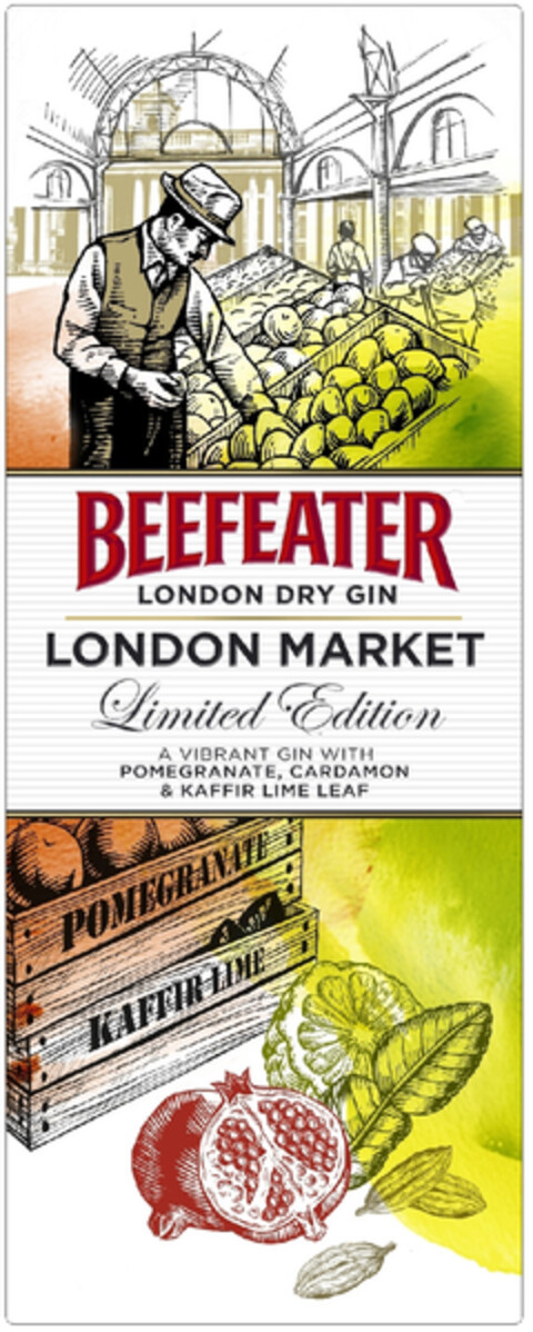 Beefeater London Dry Gin London Market Limited Edition A Vibrant Gin with Pomegranate, Cardamon & Kaffir Lime Leaf Logo (EUIPO, 26.08.2011)