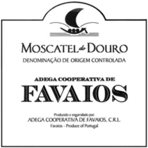 MOSCATEL do DOURO DENOMINAÇÃO DE ORIGEM CONTROLADA ADEGA COOPERATIVA DE FAVAIOS Logo (EUIPO, 09.02.2007)