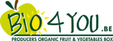 BIO 4 YOU .BE PRODUCERS ORGANIC FRUIT & VEGETABLES BOX Logo (EUIPO, 28.04.2009)