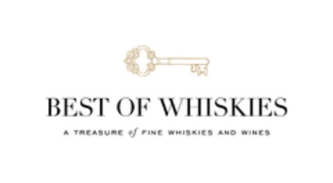 BEST OF WHISKIES A TREASURE OF FINE WHISKIES AND WINES Logo (EUIPO, 04/16/2019)