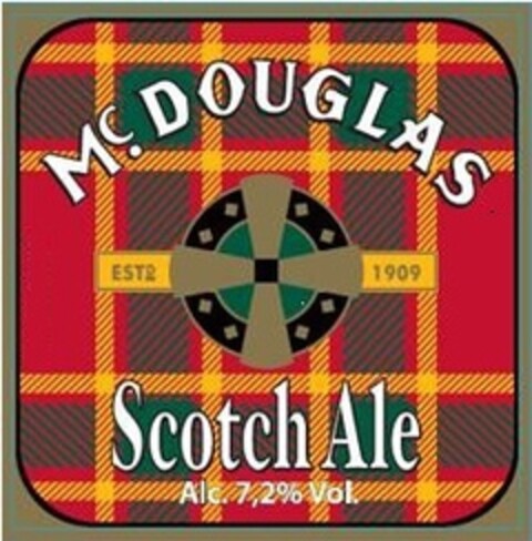 Mc. DOUGLAS Scotch Ale  EST 1909 Alc.7,2% Vol. Logo (EUIPO, 06/19/2019)