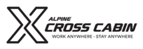 X ALPINE CROSS CABIN WORK ANYWHERE - STAY ANYWHERE Logo (EUIPO, 10/16/2023)