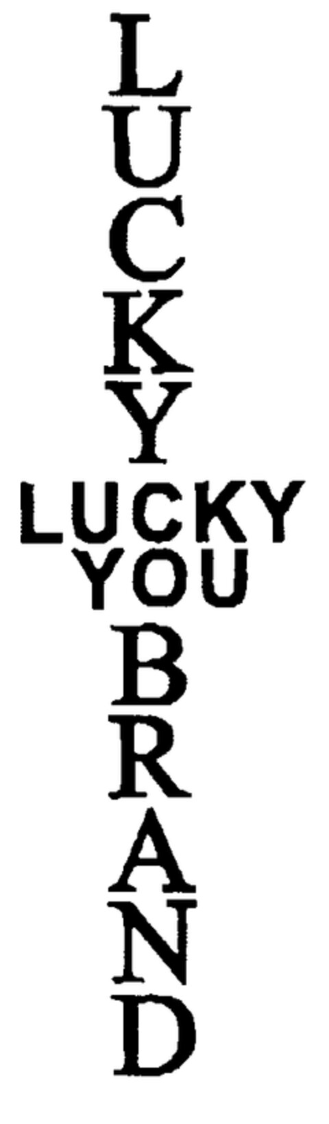 LUCKY YOU LUCKY BRAND Logo (EUIPO, 24.07.2000)