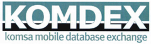 KOMDEX komsa mobile database exchange Logo (EUIPO, 11/15/2000)