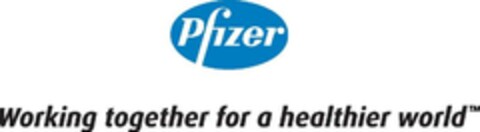 Pfizer Working together for a healthier world Logo (EUIPO, 04/15/2008)