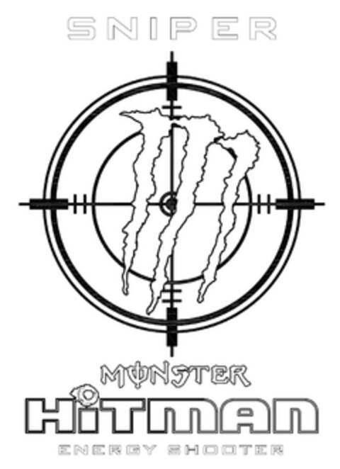 SNIPER MONSTER HiTMAN ENERGY SHOOTER Logo (EUIPO, 14.04.2009)