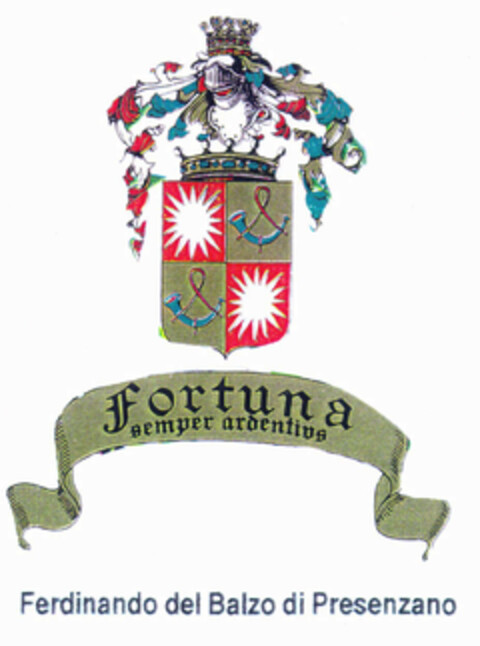 Fortuna semper ardentius Ferdinando del Balzo di Presenzano Logo (EUIPO, 12/11/1997)