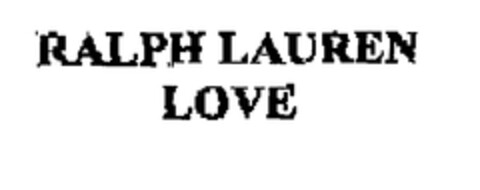 RALPH LAUREN LOVE Logo (EUIPO, 10.06.2002)