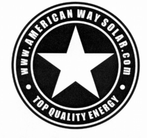 www.AMERICAN WAY SOLAR.com TOP QUALITY ENERGY Logo (EUIPO, 09/24/2008)