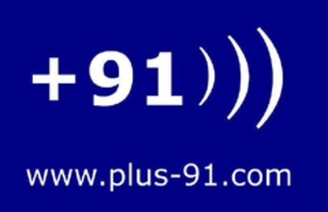 +91, www.plus-91.com Logo (EUIPO, 14.05.2010)