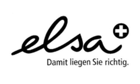 elsa + Damit liegen Sie richtig. Logo (EUIPO, 04/29/2005)