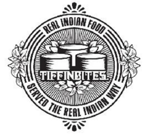 TIFFINBITES REAL INDIAN FOOD SERVED THE REAL INDIAN WAY Logo (EUIPO, 02.02.2007)