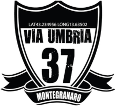 VIA UMBRIA 37 - LAT 43.234956 LONG 13.63502 - MONTEGRANARO Logo (EUIPO, 18.06.2013)